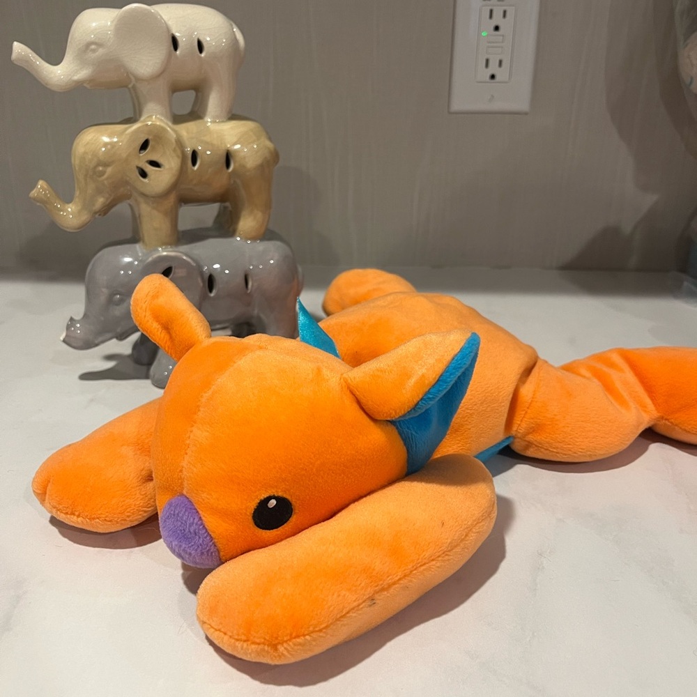 Beanie baby Kolala Beanie Baby- Orange and Blue Plush Toy